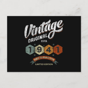 Funny 84 Year Old 1941 Vintage 84th Birthday Gift Postcard