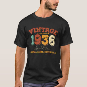 Funny 89 Year Old 1936 Vintage 89th Birthday Gift T-Shirt