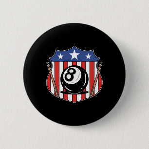 Funny 8 Ball Billiard Pool Player Eight Ball Billi 6 Cm Round Badge