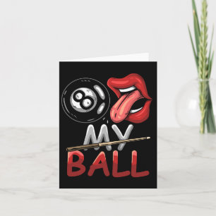 Funny 8 Ball Billiard Pool Player Eight Ball Billi Card