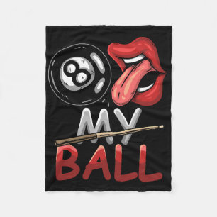 Funny 8 Ball Billiard Pool Player Eight Ball Billi Fleece Blanket