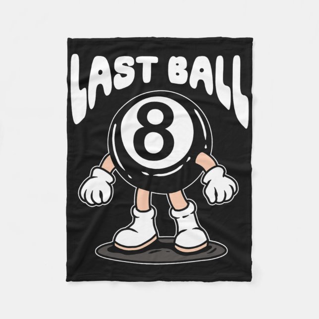 Funny 8 Ball Billiard Pool Player Eight Ball Billi Fleece Blanket (Front)