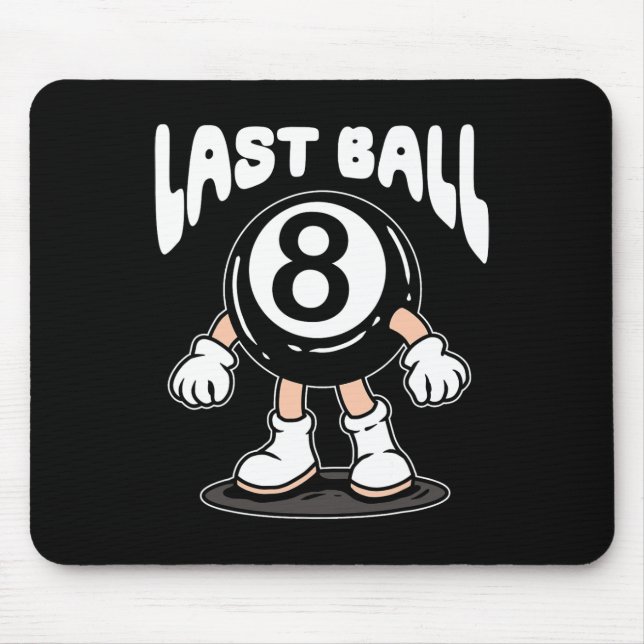 Funny 8 Ball Billiard Pool Player Eight Ball Billi Mouse Pad (Front)