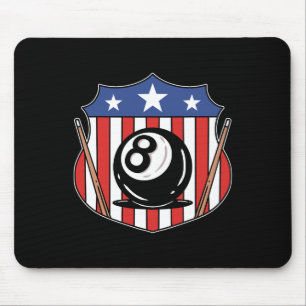 Funny 8 Ball Billiard Pool Player Eight Ball Billi Mouse Pad