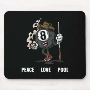 Funny 8 Ball Billiard Pool Player Eight Ball Billi Mouse Pad