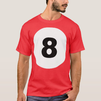Funny 8 Ball Lazy Costume Billiard Men Kids Women  T-Shirt
