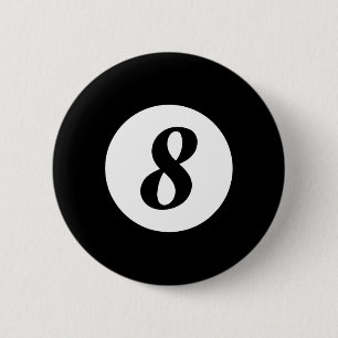 Funny 8 Ball Magic Billiards Pool Lazy Halloween C 6 Cm Round Badge