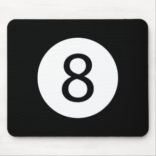 Funny 8 Ball Magic Billiards Pool Lazy Halloween C Mouse Pad