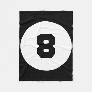 Funny 8 Ball Magic Eight Ball Billiards Pool Black Fleece Blanket