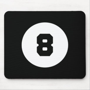 Funny 8 Ball Magic Eight Ball Billiards Pool Black Mouse Pad