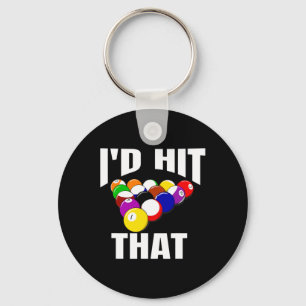 Funny 8 Ball Mens Billiards Pool Id Hit That Key Ring
