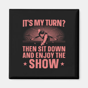 Funny 8 Ball Pool Design For Men Women Pool Player Magnet