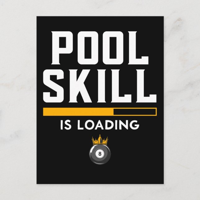 Funny 8 Ball Quote Sports Billiard Pool Postcard (Front)