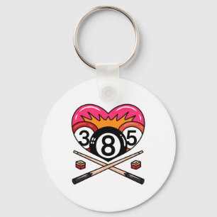 Funny 8 Ll Billiard Pool Player Eight Ll Billiards Key Ring