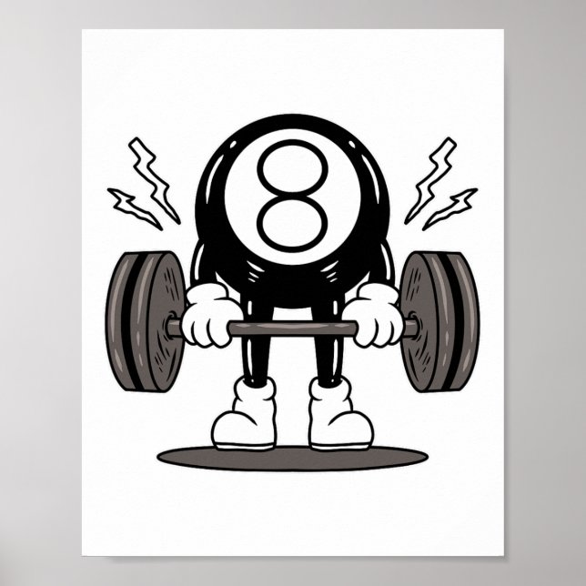 Funny 8 Ll Billiard Pool Player Eight Ll Billiards Poster (Front)