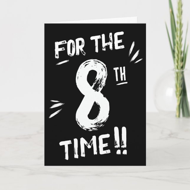 Funny 8th Birthday Card Boy (Front)