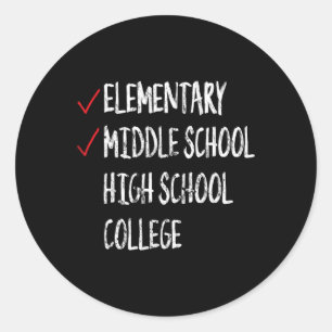 Funny 8th Grade Graduation Gift Middle School Grad Classic Round Sticker