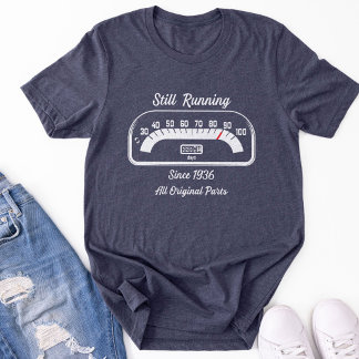 Funny 90th Birthday Odometer Vintage Car Lover Tri-Blend Shirt