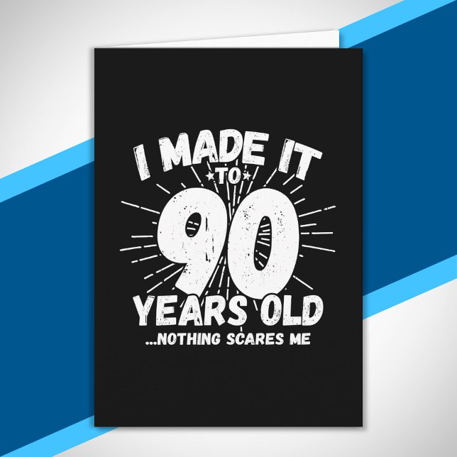 Funny 90th Birthday Quote Sarcastic 90 Year Old Card (Creator Uploaded)