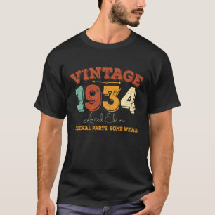 Funny 91 Year Old 1934 Vintage 91st Birthday Gift T-Shirt