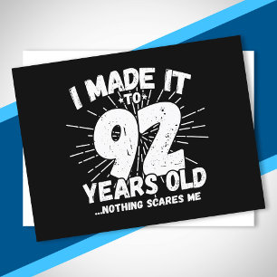 Funny 92nd Birthday Quote Sarcastic 92 Year Old Postcard