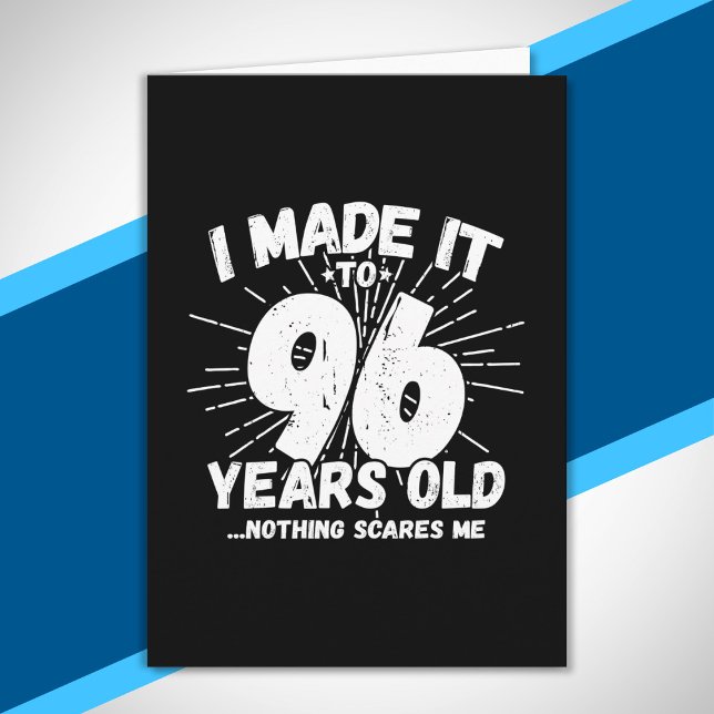 Funny 96th Birthday Quote Sarcastic 96 Year Old Card (Creator Uploaded)