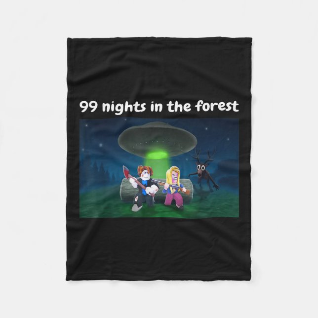 Funny 99 Nights In The Forest Birthday For Youth B Fleece Blanket (Front)