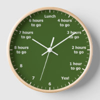 Funny 9 to 5 Work Hour Countdown Green Office