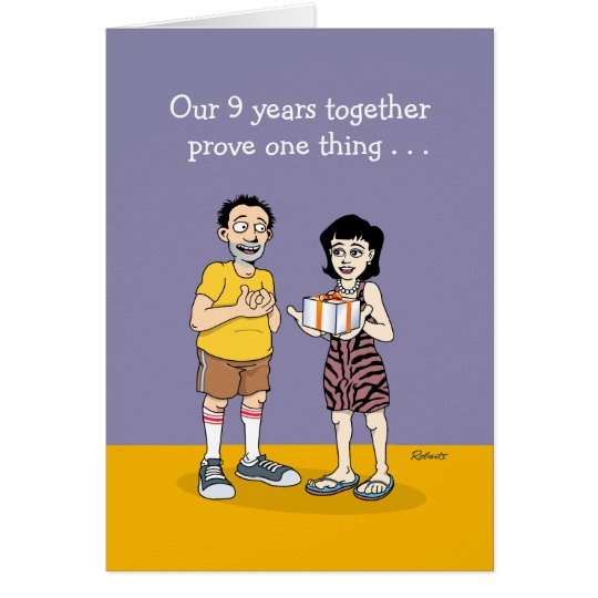 Funny 9th Anniversary Card