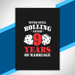 Funny 9th Anniversary Couples Married 9 Years Card