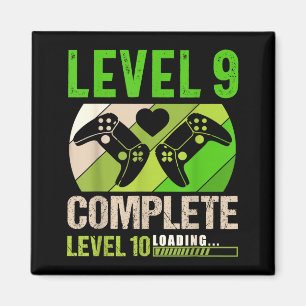 Funny 9th wedding anniversary vintage retro level magnet