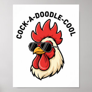 Funny A Doodle Cool Chicken Lover Pun _1 Poster