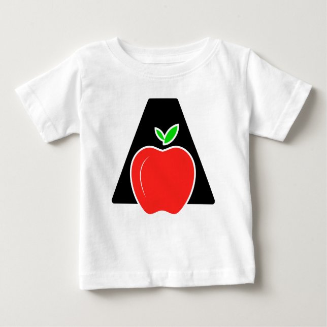 Funny A For Apple  Baby T-Shirt (Front)