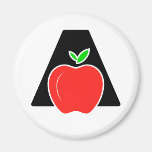 Funny A For Apple  Magnet