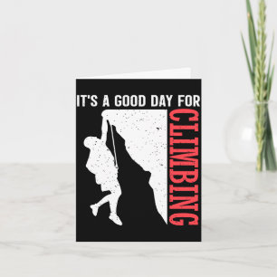 Funny a good day for climbing - vintage rock card
