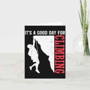Funny a good day for climbing - vintage rock card