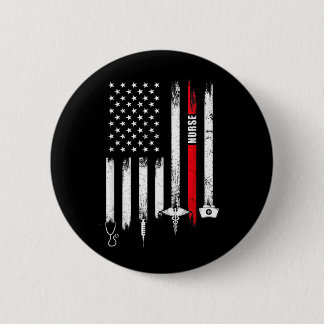 Funny Aamerican Flag Nurse Day Gift Igovernment 6 Cm Round Badge