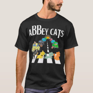 Funny AbbeyCats The Music Cute Kittens Meow Band W T-Shirt
