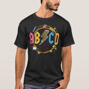 Funny Abcd Daycare Tour Retro Rockin' Back To Scho T-Shirt