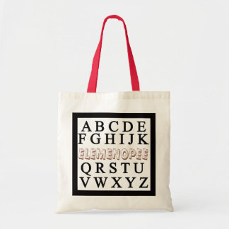 Funny ABCD elemenopee brown Tote Bag