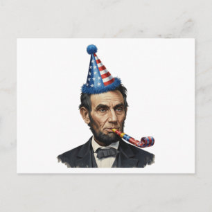 Funny Abraham Lincoln Party Celebration Postcard