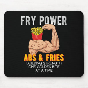 Funny Abs Exercise French Fries Muscle Building Bo Mouse Pad