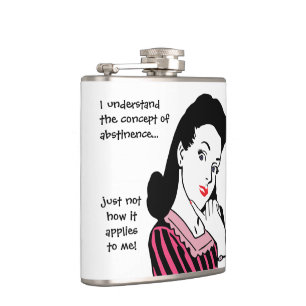 Funny Abstinence Concept Hip Flask