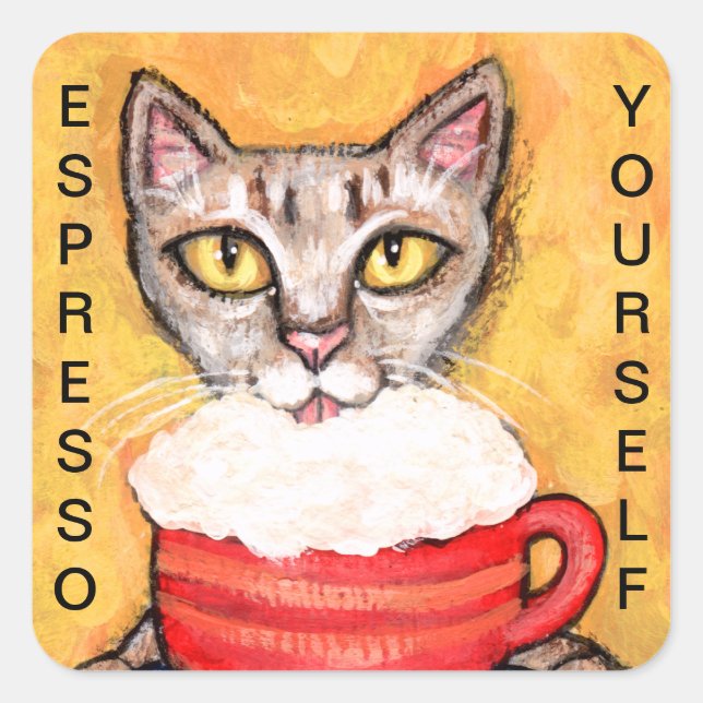 Funny Abyssinian Cat Collection Stickers (Front)