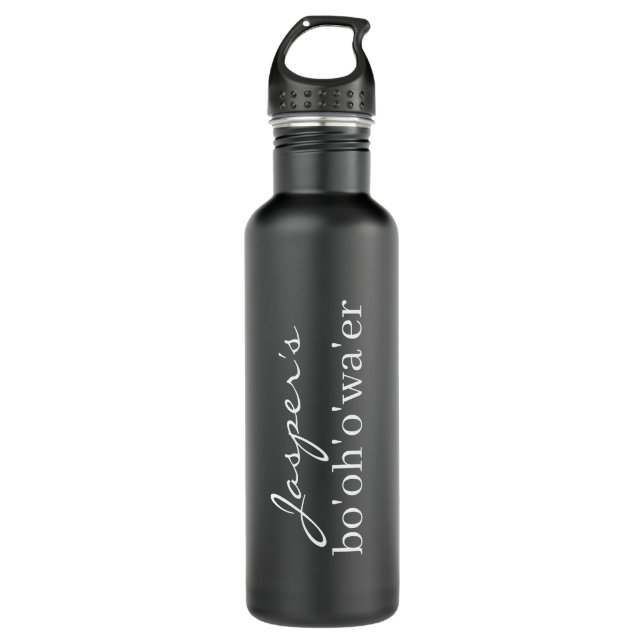 Funny Accent Water Bottle For Men, Bo’oh’o’wa’er,  (Front)