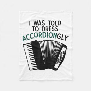 Funny Accordion Gift For Men Women Pun Humour Musi Fleece Blanket