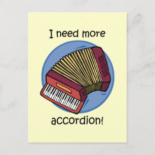 Funny accordion postcard