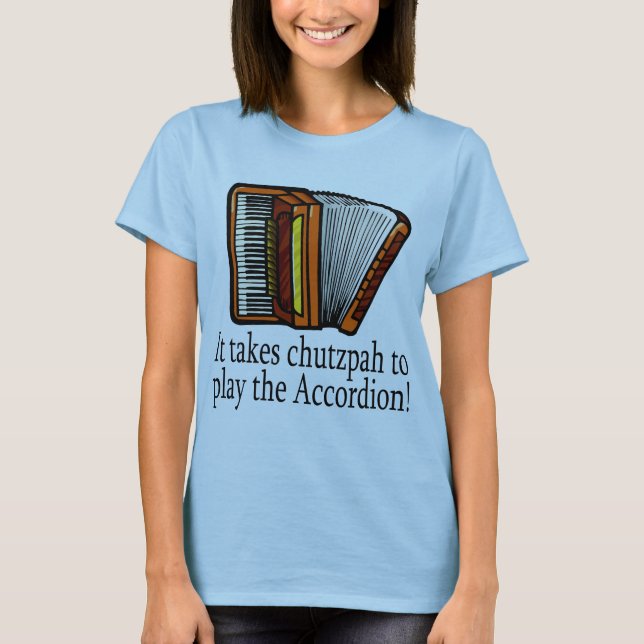 Funny Accordion T-shirt for ladies (Front)