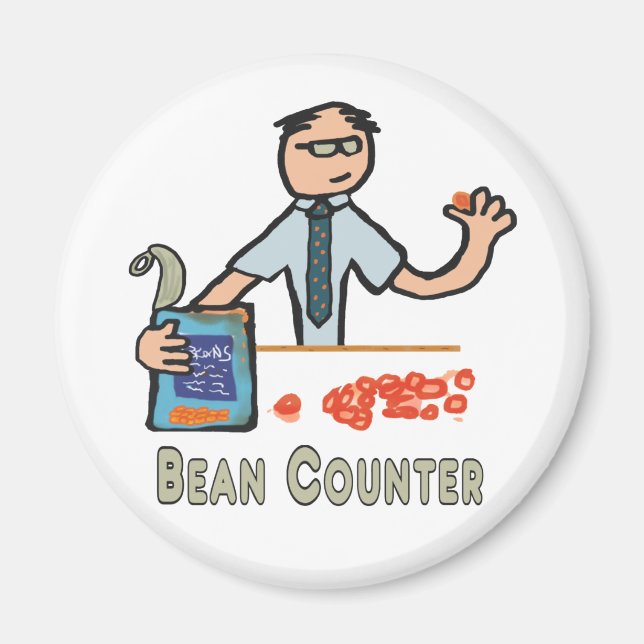Funny Accountant Bean Counter Magnet (Front)