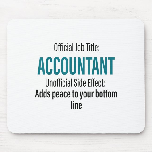 Funny accountant definition accounting office mouse pad (Front)